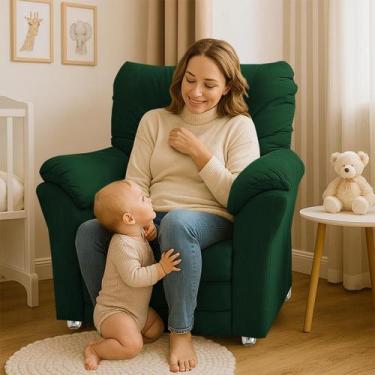 Imagem de Poltrona Reclinável Manu Extensão De Cílios ou Amamentação Quarto Sala