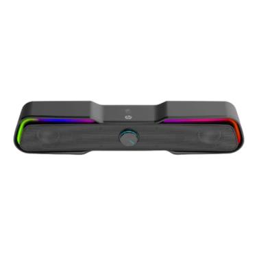 Imagem de Caixa de Som DHE-6002 Preto Autêntico som surround 360° Stereo 6W de Potência Total (2x 3W) Com Ajuste de Volume Iluminação RGB Com Cabo de 1.2m Transforme Seu Espaço de Trabalho ou Setup de Jogos