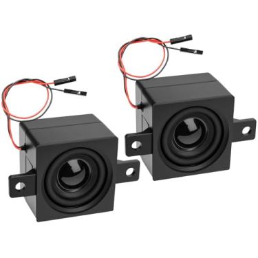 Imagem de MakerHawk 2 alto-falantes de 10 watts e 4 Ohm de cavidade única mini alto-falante microalto-falante de cavidade de alcance completo para Arduino com interface Du Pont para pequenos projetos