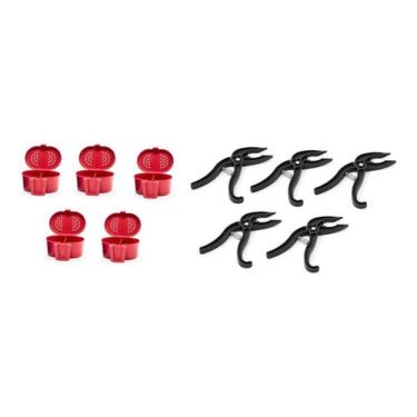 Imagem de Kit Pesca 5 Alicate Pega Peixe Mais 5 Porta Iscas Barato