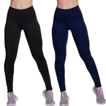 Imagem de KIT 2 Calça Legging Montaria Serra e Mar Roupa Para Academia Treino Moda Fitness Musculação-Feminino