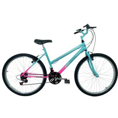 Imagem de Bicicleta Passeio 18 Marchas Aro 26 Feminina Anis/Rosa