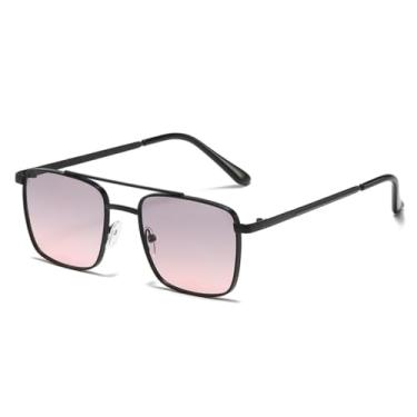 Imagem de HPIRME Óculos de grau vintage masculino com armação dupla para mulheres, tamanho grande (cor 8)