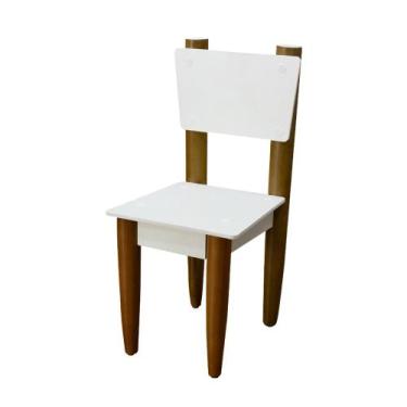 Imagem de Cadeira Infantil Avião Palito Branca Assento Laminado Design Quarto Me