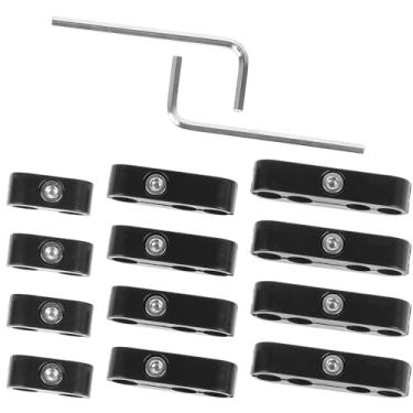 Imagem de Conjunto de separadores de vela de ignição de 14 peças de liga de alumínio para motor de vela de ignição, separador de fios de velas de ignição com chave de 2 L para fios de 8 mm, 9 mm, 10 mm