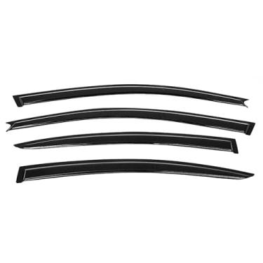 Imagem de GRJQRKHZ Defletor de janela lateral de carro para M&azda 3 escotilha 2004-2009 Weathershied viseira de porta vento sol proteção chuva janela lateral defletores de vento