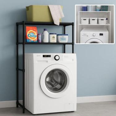 Imagem de Estante Organizadora Multiuso Duas Prateleiras Rack Máquina de Lavar L