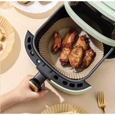 Imagem de Kit 300 Formas Papel P/ Airfryer Forro Antiaderente Redondo - Casita