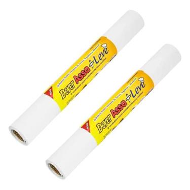Imagem de Papel Antiaderente Assa Leve 40cmx20m Massa Pão Kit 2 Un Cozinha Frigi