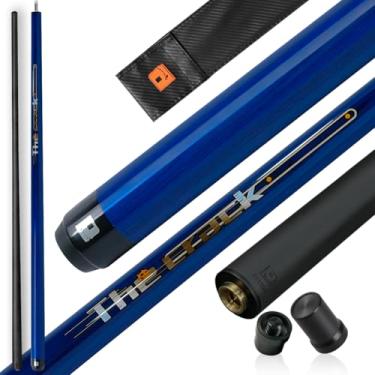 Imagem de YEUEK Taco de sinuca Little Monster de fibra de carbono sem envoltório com tecnologia preta 147 cm 12,9 mm ponta de baquelite com bolsa de couro macio