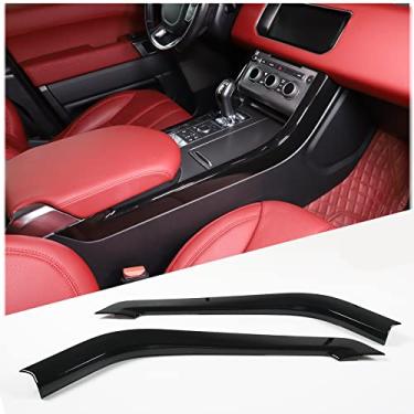 Imagem de HAPPYHORSE Guarnição de controle central compatível com Land Rover Range Rover Sport 2014-2017 Capa decorativa lateral do console central do carro (Piano Preto)