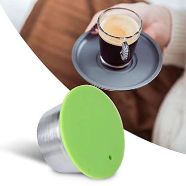 Imagem de Pilipane Cápsulas de café expresso reutilizáveis, cápsulas de aço inoxidável recarregáveis adequadas para cafeteira Dolce Gusto (verde)