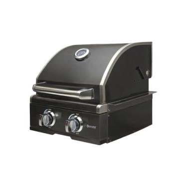 Imagem de Churrasqueira a Gás Alluma Pro Em Inox 304 Black Titanium de Embutir - 2 Queimadores