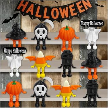Imagem de 12 PCS Halloween 3D Printed Figurines Set, Sitting Spooky Ghost, Pumpkin, Witch Hat, Coffin Halloween Miniature for Party Favors, Goodie Bag Fillers, Carnival Game Prizes, Fairy Garden Dollhouse Decor