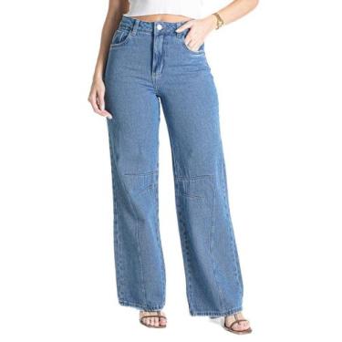 Imagem de Calça Jeans Sawary Wide Leg - 281257 - Azul 44, Azul, 44