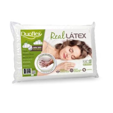 Imagem de Travesseiro Real Látex 14, Duoflex, 100% Algodão, Branco, para Fronha 50Cmx70Cm