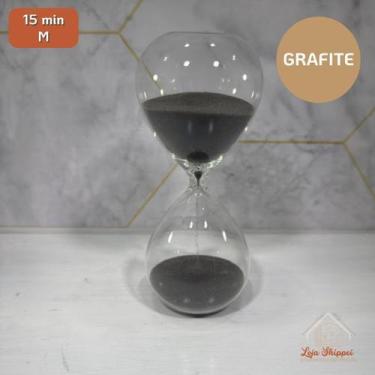 Imagem de Ampulheta De Vidro 5 15 30 Minutos Minutos Areia Glitter Decorativa Es