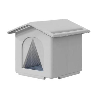 Imagem de predolo Casinha para gatos que vivem ao ar livre, casinha/tenda para gatinhos, ideal para jardim, celeiro ou garagem, Sem Elevação, M