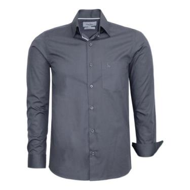 Imagem de Camisa Social Manga Longa Amil Comfort Lisa Com Bolso Algodão 1870, Ch