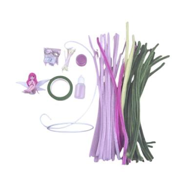 Imagem de Ioensy Kit para fazer flores com limpadores de cachimbo, ideal para decoração de festas, festas e ambientes internos. Perfeito para criar abajures, flores e, Rosa