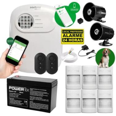 Imagem de Kit Alarme Intelbras Anm 24 App 6 Sensor Presença C/ Fio