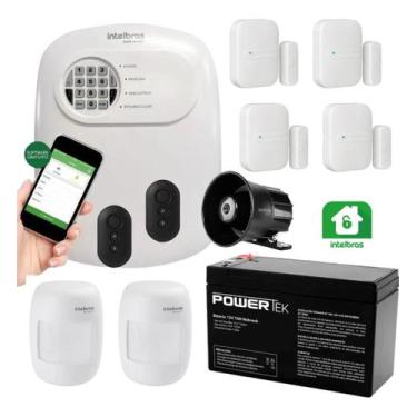 Imagem de Kit Alarme Intelbras App 2 Sensor De Presença Cf 4 Magnético