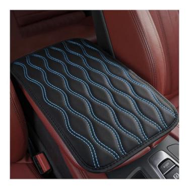 Imagem de MTRPS Almofada de console central de carro, capa de caixa de assento de couro à prova d'água, protetor antiarranhões, tampa de console central antiderrapante, decoração de interiores, serve para a