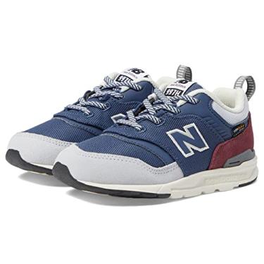 Imagem de New Balance Tênis infantil de renda elástica 997h para meninos, Índigo vintage/vinho lavado, 2 Wide Infant