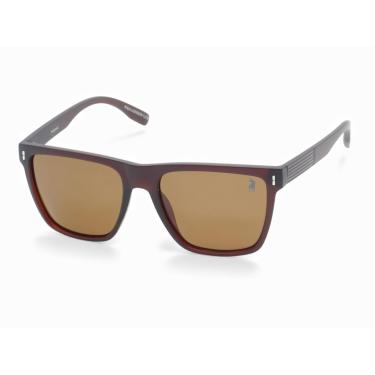 Imagem de Óculos de Sol Casual Polarizado Masculino Polo London Club, Lente UV400 Kit contém Case Couro ECO (Marrom)