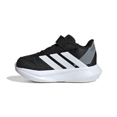Imagem de adidas Tênis esportivo unissex infantil Duramo Sl 2.0 com renda elástica, Preto/branco/cinza, 12 Little Kid