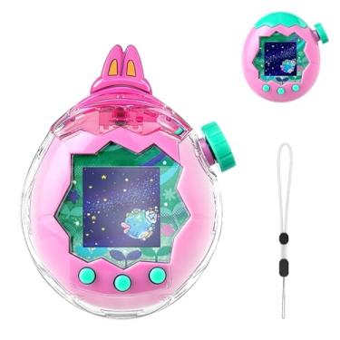 Imagem de Case for Tamagotchi Paradise – PC Protective Hard Shell with Cute Cartoon Cover & Detachable Lanyard,Durable Protective Housing for Tamagotchi Paradise Virtual Pet Machine[Pink Ears]