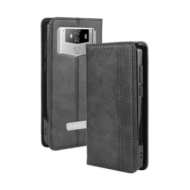 Imagem de Capa para Oukitel K12 2019,Retro Flip magnético,Caso de telefone de couro PU,Design de carteira com 3 slots de cartão e 1 clipe de dinheiro -Black