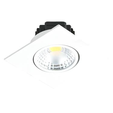 Imagem de Spot Led Embutir Quadrado Branco Foko 5W 3000K Bella Dl105B