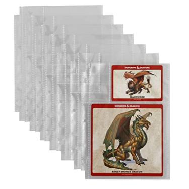 Imagem de Forged Dice Co. EPIC Monster Card Pages Pacote de páginas de 76 cm x 20 cm com compartimentos para cartões de 13 x 12 cm e 2,5 x 8,5 cm – Serve para mini fichário, 3 pastas e fichários de cartas