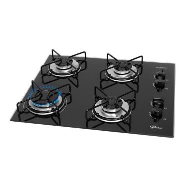 Imagem de Cooktop A Gás Fischer Fit Line Com 4 Bocas Preto Bivolt 36350