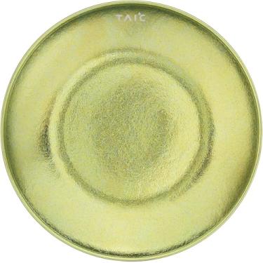 Imagem de TAIC Prato de titânio, utensílios de mesa ao ar livre, prato de churrasco portátil fácil de limpar, chá da tarde, família, restaurante, festa, prato de jantar adequado (ouro brilhante)