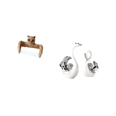 Imagem de Fenteer Suporte para Papel Higiênico E Organizador de Toalhas Inspirado em E Cisne com Design de Desenho Animado para Decoração de Cozinha E Sala de Es