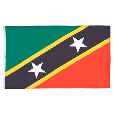 Imagem de AZ FLAG - Bandeira de São Cristóvão e Nevis - 9,5 cm x 1,5 m - Faixa nevisiana de poliéster 100D com dois ilhós metálicos - Resistente ao desbotamento - Cores vivas - 90 cm x 1,5 m - 150 x 90 cm