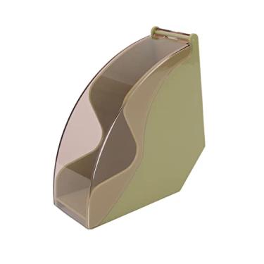 Imagem de Domary Suporte de Caixa de para Filtro de café, Rack de Armazenamento de Filtro de café de Plástico Com Capa, Design de pé, para Casa, Escritório, Cafeteria, Hotel (Verde)