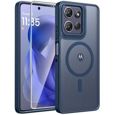 Imagem de FNTCASE Capa para Motorola Moto G Power 5G 2025: para Moto G Power 5G 2026 Magnético Translúcido Matte Slim Capa protetora à prova de choque antiderrapante anti-impressão digital rígida (6,8 polegadas