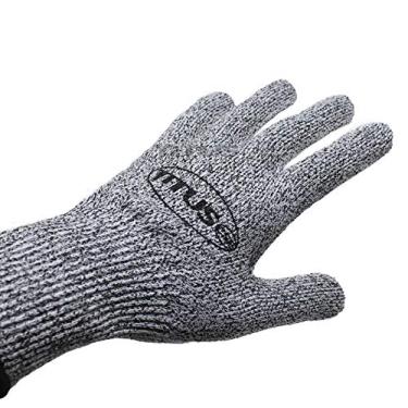 Imagem de Luvas resistentes ao corte TITUS com certificação EN388 de nível 5 de proteção, cortes de cozinha com segurança alimentar, Cinza, Small