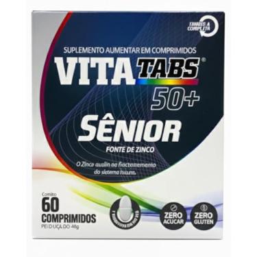 Imagem de Vitatabs Senior 60 Comprimidos Suplemento Multivitamínico Para Adultos Com Vitaminas E Minerais Uso Diário