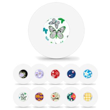 Imagem de HONYOU Pacote com 40 capas de sensor Libre 3 Plus à prova d'água com adesivos de padrão de sensor, fita CGM Freestyle 15 dias adesivos transparentes com orifício, sem látex, hipoalergênicos e de longa