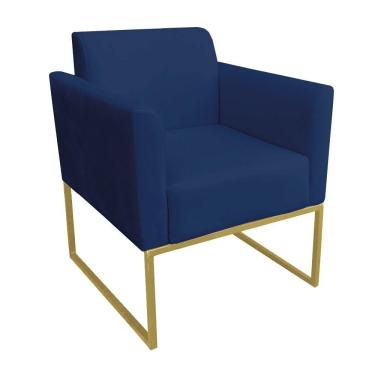 Imagem de Poltrona Marisa Suede Azul Marinho