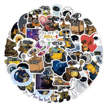 Imagem de Pacote de adesivos Walles Anime, 50 unidades de adesivos decorativos de desenhos animados