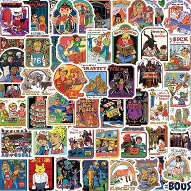 Imagem de Adesivos Retros Ghosts, vinil impermeável, anime, 60 unidades/lote