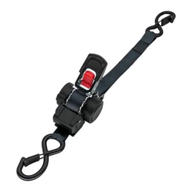 Imagem de Generic Cinta de catraca reforçada com ganchos em S ajustáveis, cinta de amarração com catraca autossuficiente para caiaque, carga de veículos, reboque e