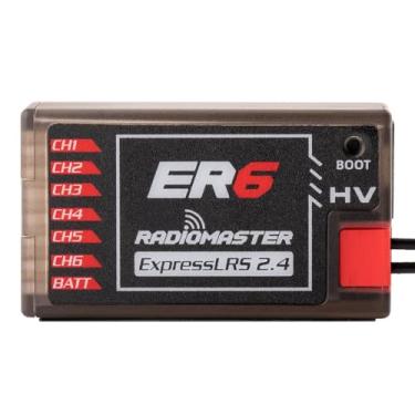 Imagem de Radiomaster ER6 2.4G 6CH 100mw CRSF PWM Receiver for Fixed-Wing Aircraft