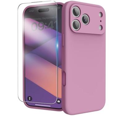 Imagem de INGIDO Capa para iPhone 17 Pro Max, capa de silicone líquido com proteção para câmera, forro de microfibra macia antiarranhões, capa protetora à prova de choque para iPhone 17 Pro Max de 6,9 polegadas