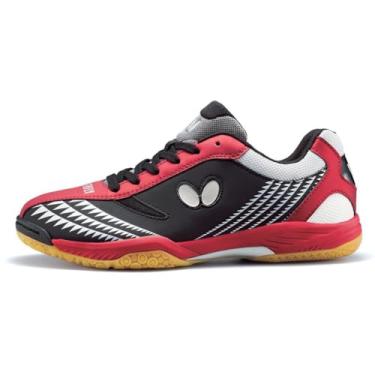Imagem de Butterfly Lezoline Gigu Shoes – Tênis de mesa profissional para competição masculino ou feminino – Excelente tênis de absorção de choque – Cores: preto/vermelho, branco/prata